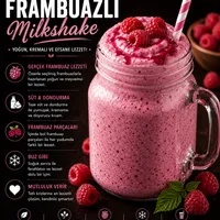 Frambuazli Milkshake - Sakız Hanım